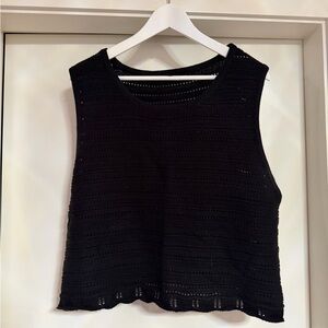 Black Crochet Top